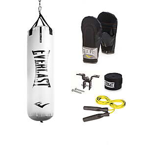 80lb Everlast Elite Heavy Punching Bag, Glove, Wrap, Rope and Hanger Bundle $56 + Free Shipping