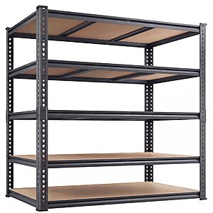 Nexvrtau Garage Storage Shelves 46" W x 20" D x 72" H, 3000 LBS Heavy Duty Shelving Unit 5-Tier Adjustable, Extra Wide Boltless Metal Storage Rack $87.99