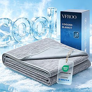VFROO Cooling Blanket for Hot Sleepers $12.49
