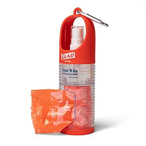 $2.63: Glad Clean & Go Waste Bag Dispenser with Hand Sanitizer, 15 Bags, Tropical Breeze at Amazon