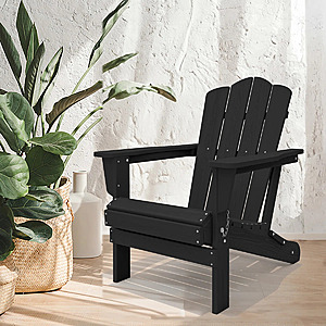 Rosecliff Heights HDPE Foldable Steel Adirondack Chair (Black) $72.99, 5-Piece Patio Set $299.99 + Free Shipping