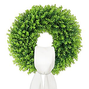22 Inch Boxwood Fall Wreath for Front Door Indoor Outdoor $19.99