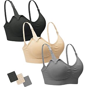 3-Pack Stelle Maternity Nursing Bras (size S-XXL, various colors) from $14.99 ($4.99 each) + Free Shipping w/ Prime or on $35+