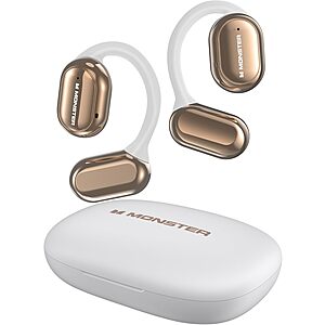 Monster Open Free AC100 Bluetooth 5.3 Open-Ear Headphones w/ Earhooks (White) $12.99 + Free Shipping w/ Prime or on $35+