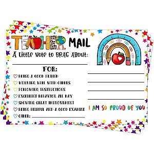 30-Pack 4" x 6" WaaHome Confetti Happy Mail Postcards for Students from Teacher $4.39 + Free Shipping w/ Prime or on $35+