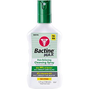 5-Oz Bactine MAX First Aid Spray w/ 4% Lidocaine $3.73 w/ S&S + Free Shipping w/ Prime or on $35+