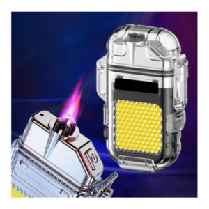 Flip Top Rechargeable Windproof Water Resistant ARC Lighter with LED Flashlight $6.49 + Free Shipping