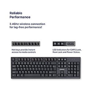 Verbatim Slimline Wireless USB Keyboard, Full Sized with Nano USB Receiver + Free Shipping w/ Prime $7.99