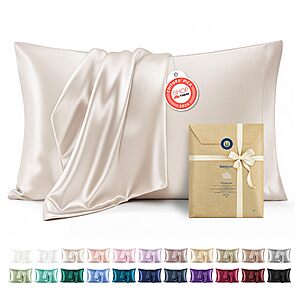 2-Count Bedsure Queen Size Satin Pillowcase (20" X 30", Beige) $3.99 ($2 each) + Free Shipping w/ Prime or on $35+