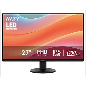 MSI 27” FHD IPS 100Hz Productivity Monitor $84.99 free Shipping Costco.com