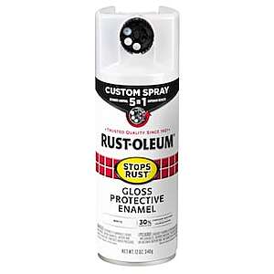 Rust-Oleum spray paint, 12oz cans, two for $9.99, free pickup, Autozone