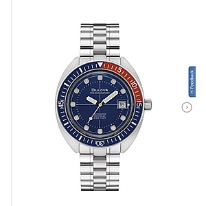 Bulova Oceanographer Stainless Steel Red Blue Bezel Men's Automatic Watch, 41mm $359.99 Free Shipping Costco.com