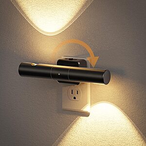 JandCase Dusk-to-Dawn LED Dimmable 3000K Night Lights: 0-100LM Rotatable or 0-200LM Linear $4.99 Each & More + Free Shipping w/ Prime or on $35+