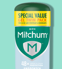2-Pack 3.4-Ounce Mitchum Men's Triple Odor Protection Antiperspirant & Deodorant Gel (Unscented) $3.84 w/ S&S + Free Shipping w/ Prime or on $35+