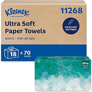 18-Pack of 70-Ct Kleenex Paper Hand Towels (1260 Sheets) $24.69 w/ S&S + Free Shipping w/ Prime or on $35+