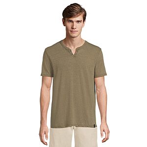 $10-$18: Lucky Brand Men's Venice Burnout Notch Neck Tee Shirt (Various Colors/Sizes) $15.92