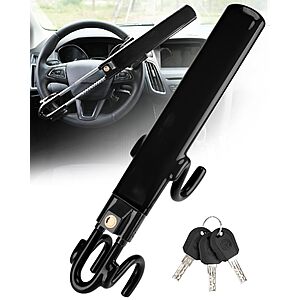 Tevlaphee Steering Wheel Lock Anti-Theft Car Device Heavy Duty Security Car Lock Antitheft Locking Devices