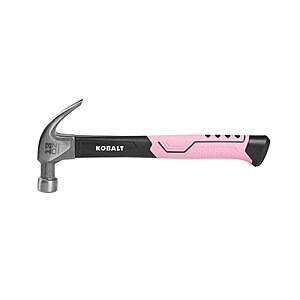 Kobalt Pink 13 -oz Steel Head Rubber Handle Claw hammer one_size | 56516 $4.98