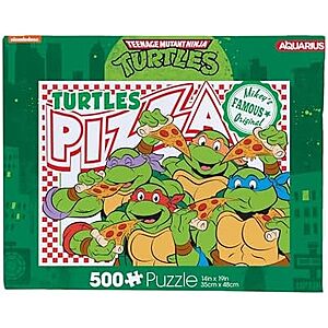 $6.07** | 500-Piece Aquarius Teenage Mutant Ninja Turtles Pizza Jigsaw Puzzle at Amazon