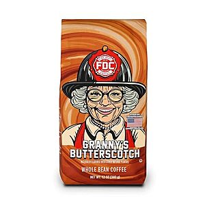 [NEW, SnS] $5.01 | 12-Oz Fire Department Coffee Granny's Butterscotch Ground Coffee at Amazon