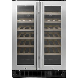Insignia™ - Dual Zone Wine and Beverage Cooler with Glass Doors - Stainless Steel $599.99 Bestbuy.com