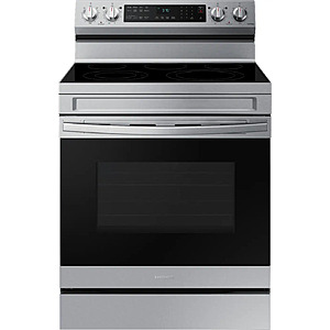 Samsung - 30 in. Wide 5 Elements Freestanding 6.3 cu. ft. Electric Range with WiFi, No-Preheat Air Fry & Convection - Stainless Steel $629.99 Bestbuy.com
