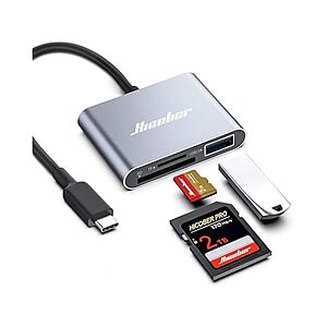 $4.49 | HICOBER 3-in-1 USB-C Card Reader (SD & microSD & USB 2.0, Supports up to 2TB) at Woot!
