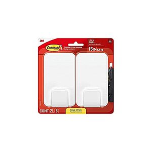 2 Pack Command 15 Lb XL Heavyweight Wall Hook $3.99 + Free S&H w/ Prime at Woot!