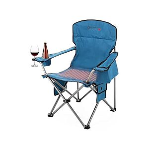 ARROWHEAD OUTDOOR Heated Camp Chair Blue $18.99 + Free S&H w/ Prime at Woot!