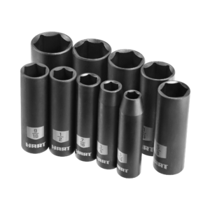 HART 10-Piece 3/8-inch Drive SAE Impact Socket Set, Chrome Vanadium with Storage Case $15.97