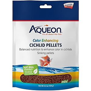 [NEW, SnS] $0.80 | 4.5-Oz Aqueon Cichlid Food Color Enhancing at Amazon
