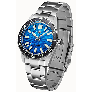 Athelson Watch OCEAN CREST TIDAL AZURE FADE MechaQuartz Diver $121