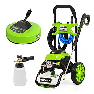 Greenworks 2000-PSI 1.2-GPM Cold Water Electric Pressure washer with 4 Spray Tips and Surface Cleaner one_size | GPW2000FCSC $109