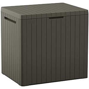 [AC] $19.99** | Keter City 30 Gallon Resin Outdoor Storage Box, Taupe at Amazon