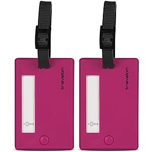 $2.60* | 2-Pk Travelon Privacy Luggage Tags (Berry) at Amazon