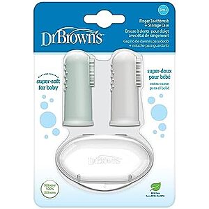 [NEW] $3.05 | Dr. Brown's 100% Silicone Baby Finger Toothbrush and Toothpaste Set at Amazon