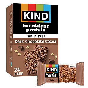 [SnS, AC] $5.38* | 12-Pk KIND Dark Chocolate Cocoa Breakfast Protein Bars at Amazon