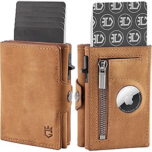 Mens Wallet Card Holder for AirTag, Leather Smart Wallet for Men $27.99