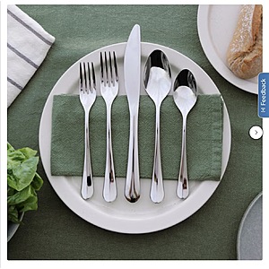 Gourmet Settings 20-piece Flatware Set, Vallée $41.99 Free Shipping Costco.com