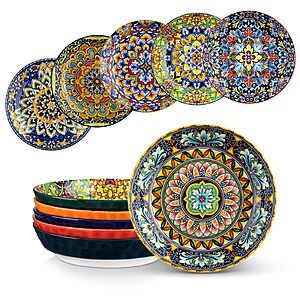 6-Pack 32-Oz vancasso Bohemian Style Ceramic Pasta Bowls $19.99 + Free Shipping w/ Prime or on $35+