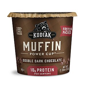 Kodiak Cakes Minute Muffins, Double Dark Chocolate, 2.36 Ounce (Pack of 12) (Packaging May Vary)~$7.76 After Coupon & S&S @ Amazon