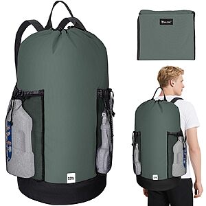 BALEINE 120L Laundry Bag Backpack, 900D Oxford Fabric Large Travel Laundry Bags, $9.44, 2 pack $14.48 + more