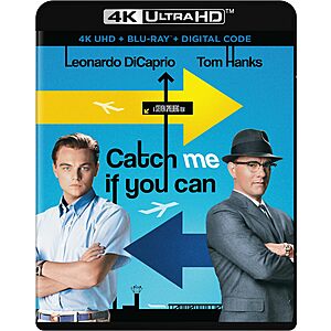 Catch Me If You Can 4K UHD + Blu Ray + Digital $19.99 Amazon.com