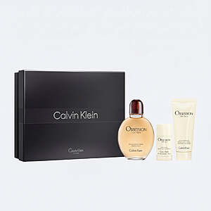 Calvin Klein Obsession 3 Pcs Set For Men: 4.2 Eau De Toilette Spray + 3.3 After Shave Balm + 2.6 Deodorant Stick $27.6