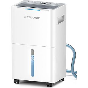Dravonic 1500 Sq.Ft Dehumidifier for Basement, 21 Pint Dehumidifiers for Home Bedroom and Bathroom with Drain Hose, 3 Modes, 2 Speeds, 24H Timer, Auto Defrost $87.98