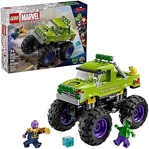 $22.39** | 229-Piece LEGO Marvel Super Heroes: Avengers - The Hulk Truck vs. Thanos (76312, 2025) at Amazon