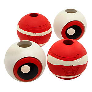 4-Pack 3"  Chew King Mammoth Fetch Balls Durable Natural Rubber Dog Toy $5.25 + Free S&H w/ Walmart+ or $35+