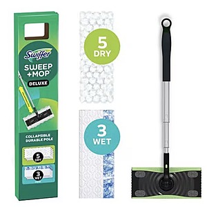 Swiffer Sweep and Mop Deluxe, 2-in-1 Floor Mopping and Sweeping Kit - $12.74 + free store pickup