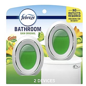 Febreze Bathroom Air Freshener, 0.25 fl oz, 2 pack (Various) - $2.54 + free store pickup on $10+