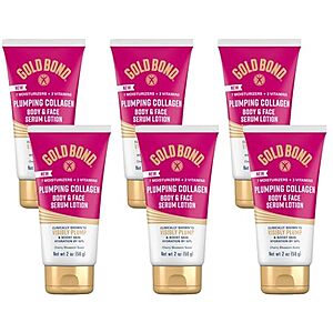 [SnS] $11.39* | 6-Pack 2-Oz Gold Bond Plumping Collagen Body & Face Serum Lotion (Cherry Blossom) at Amazon